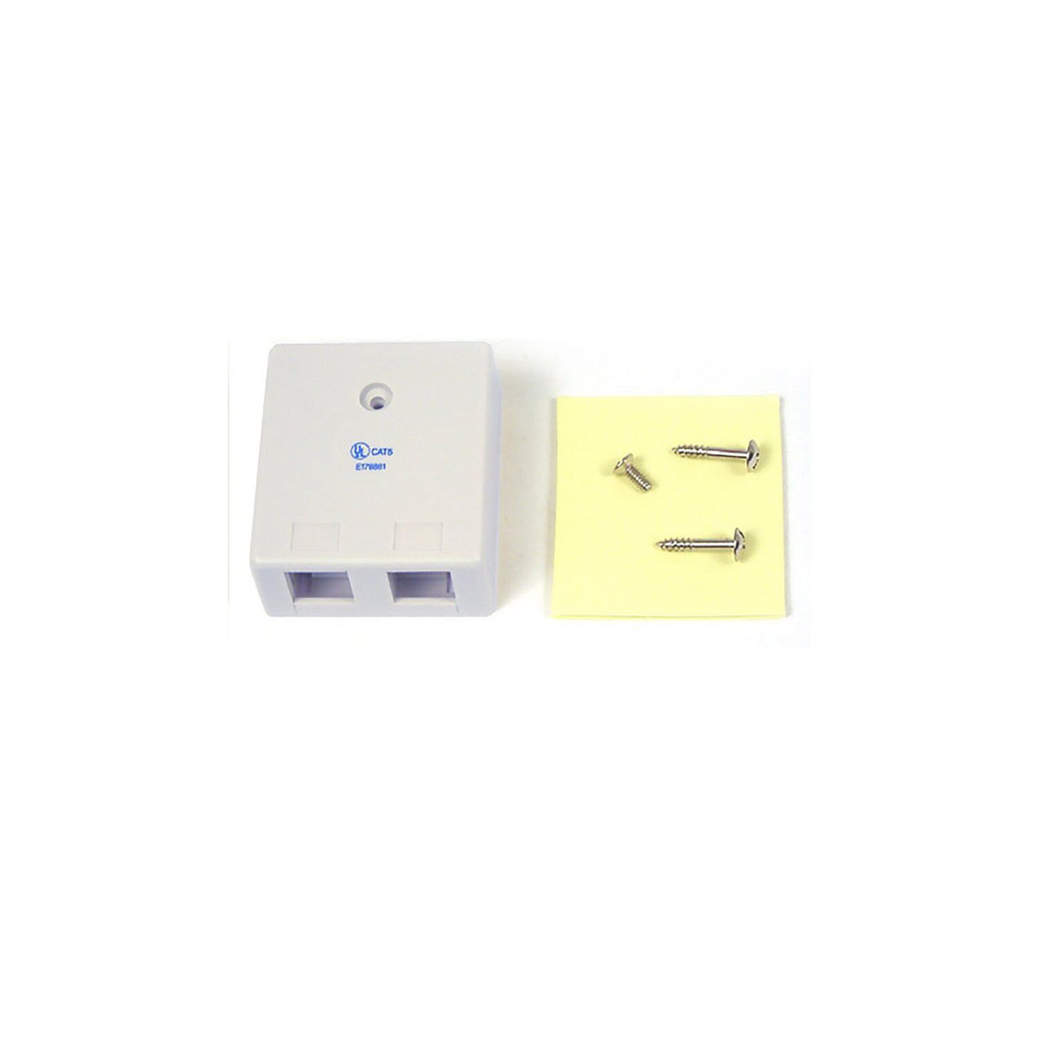 ぽ2BOX White Keystone Surface Box with 2 Ports | Ideal for Housing