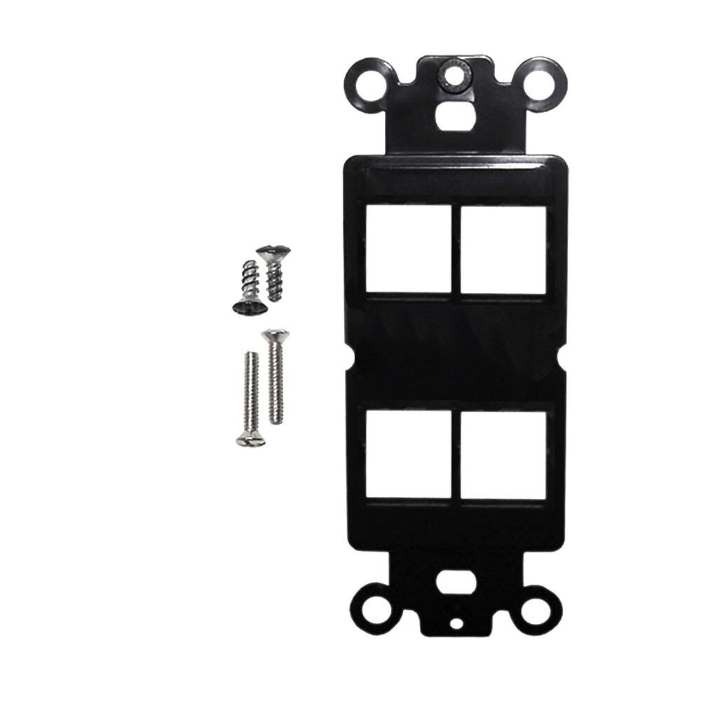 Decora Strap 4 Port Keystone Black