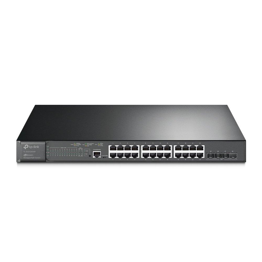 JetStream 24 Port Gigabit and 4 Port 10GE SFP L2 Managed Switch with 24 Port PoE