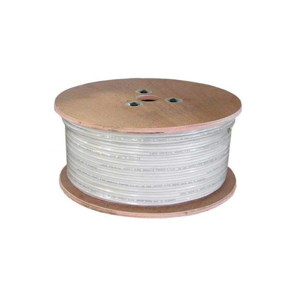 500ft RG59 Coax 2C 18AWG BC Siamese Bulk Cable CMP Plenum – White 1
