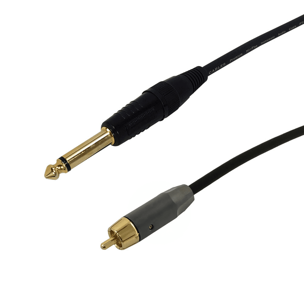Inch TS Male to RCA Male Audio Cable