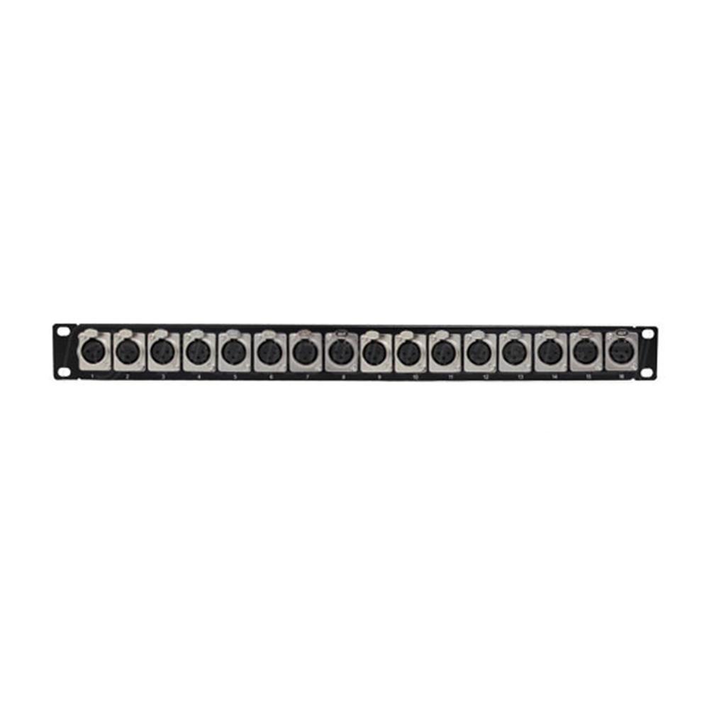 a17f6 No Brand PP XLR 16F Patch Panels 16 Port XLR Female Patch Panel 19 inch rackmount 1U