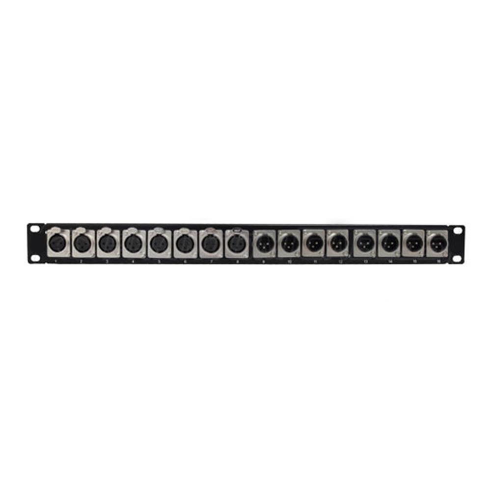 eaec2 No Brand PP XLR 8F8M Patch Panels 8 Port XLR Female 8 port XLR Male patch panel 19 inch rackmount 1U