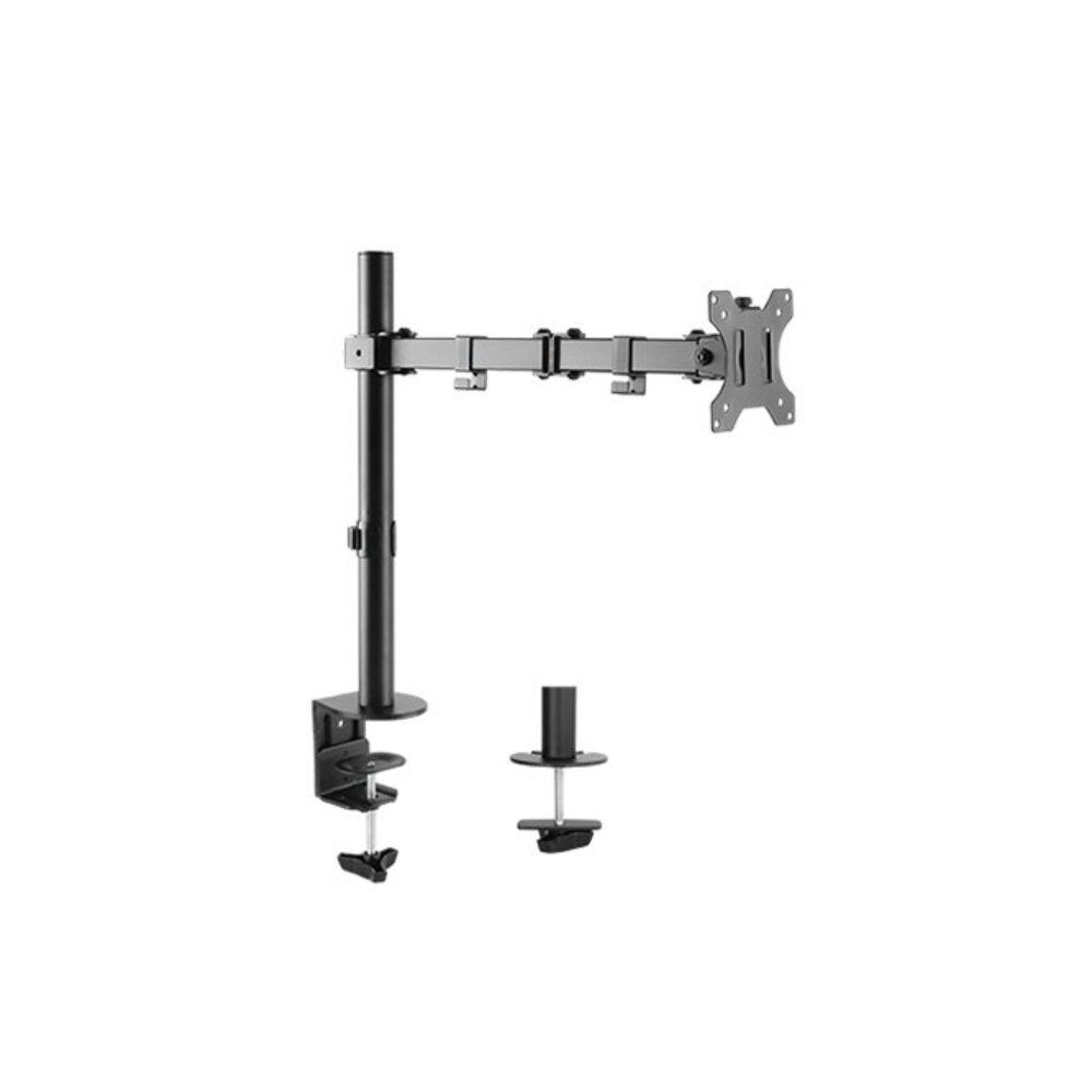 13 32″ Single Monitor  TV Desk Mount Dual Installation Option Grommet Clamp