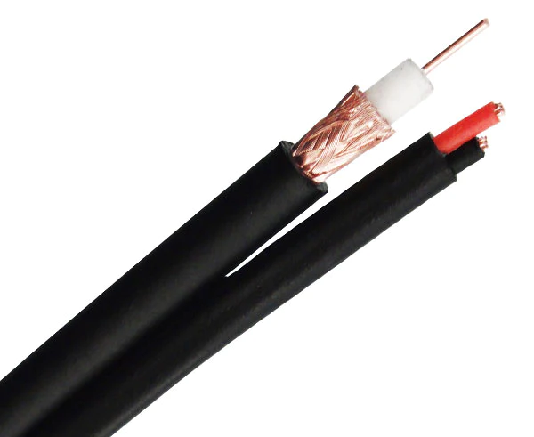1000ft RG59 20AWG BC 95 CCA Braid 2C 18AWG CCA Direct Burial PE Black