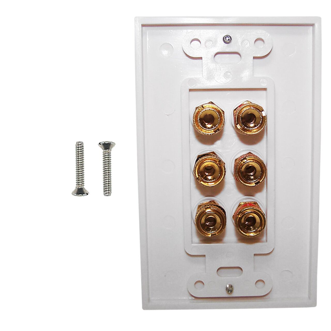 3 Pair Banana Clip Wall Plate Kit Decora White1