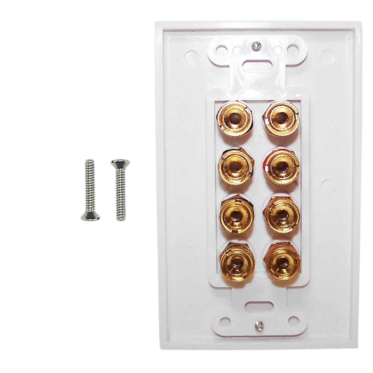 4 Pair Banana Clip Wall Plate Kit Decora White1