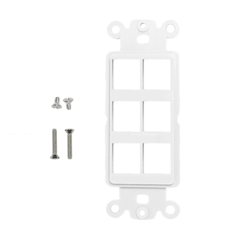 Decora Strap 6 Port Keystone White