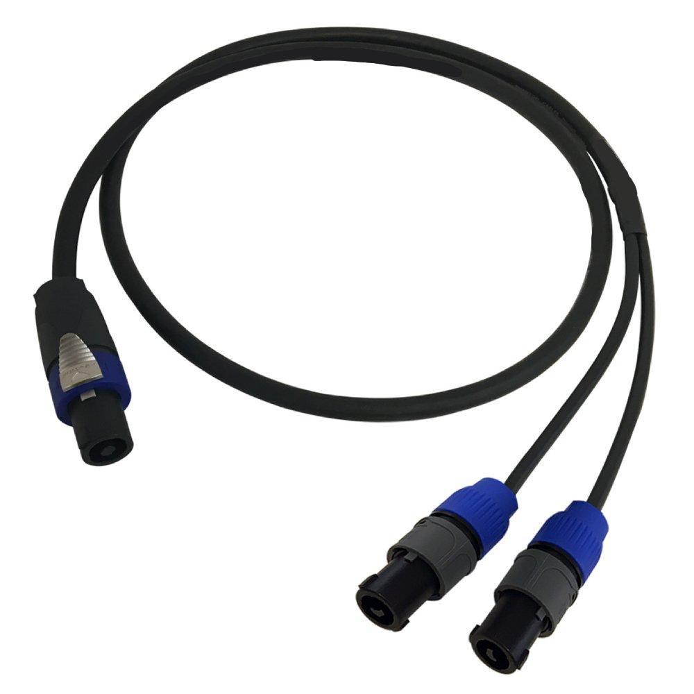 Premium 4 Pole speakON to 2x 2 Pole speakON Speaker Cable FT4
