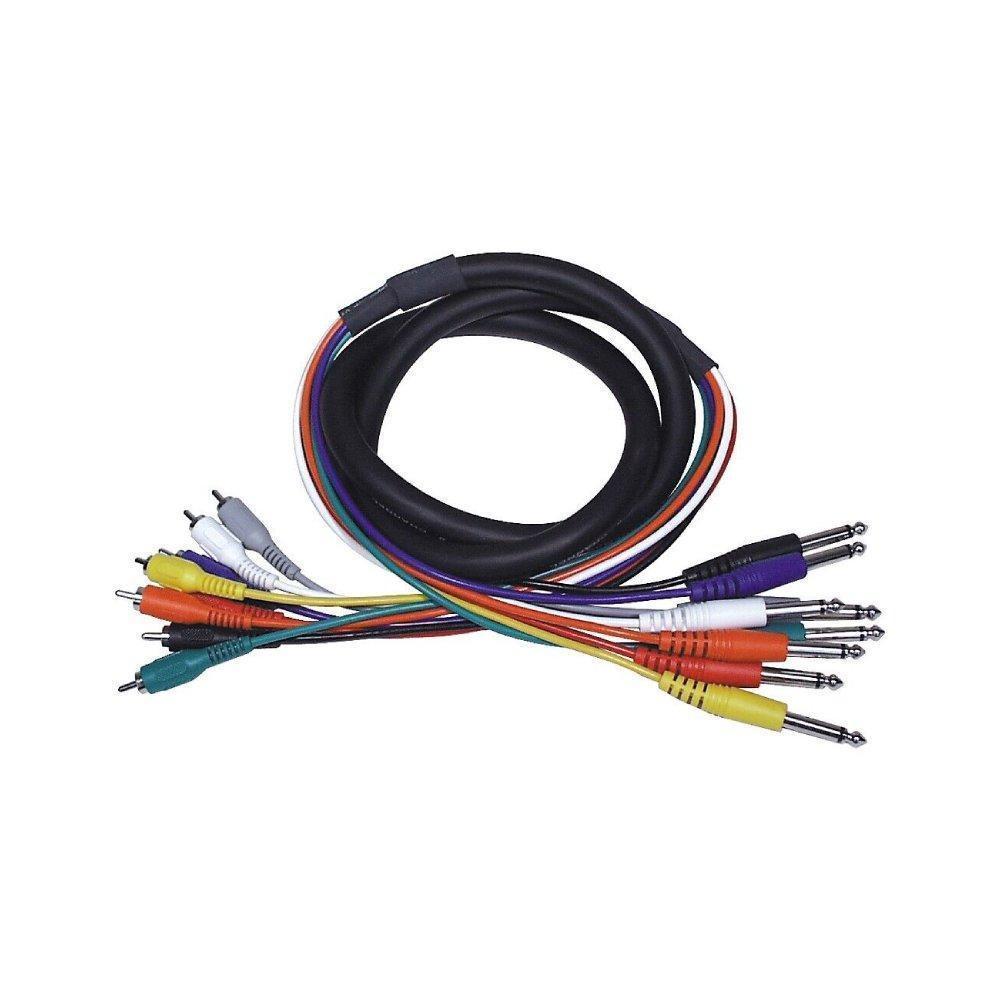 Premium RCA Male to TS Male Analog 8 Channel Snake Cable