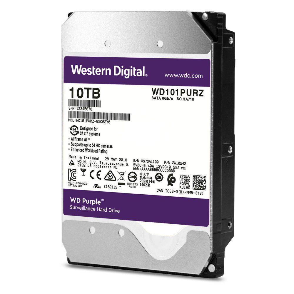 10TB 256MB IntelliPower RPM SATA3 Western Digital Purple Drive 1
