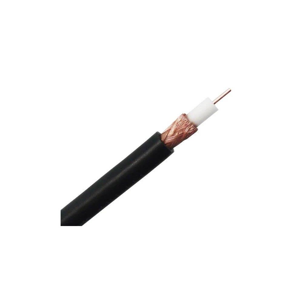 1000ft RG59 20AWG Solid Copper 95 Braid 75 Ohm CMR Bulk Cable – Black 1