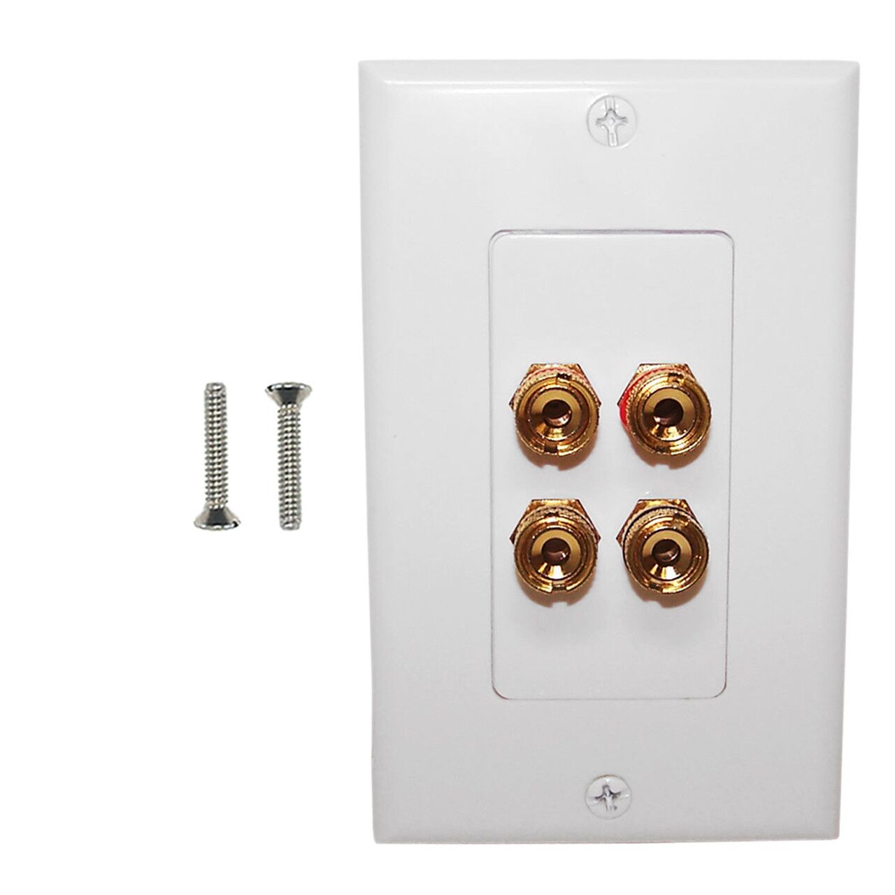 2 Pair Banana Clip Wall Plate Kit Decora White