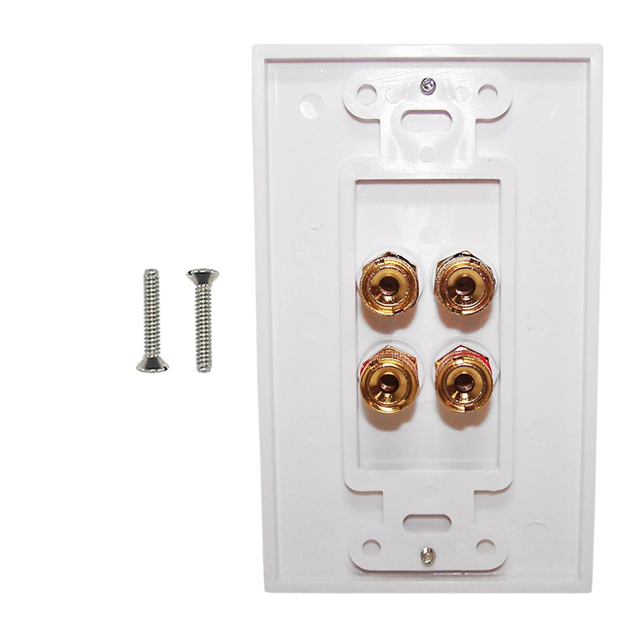 2 Pair Banana Clip Wall Plate Kit Decora White1