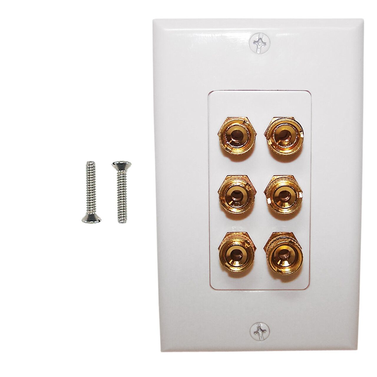 3 Pair Banana Clip Wall Plate Kit Decora White