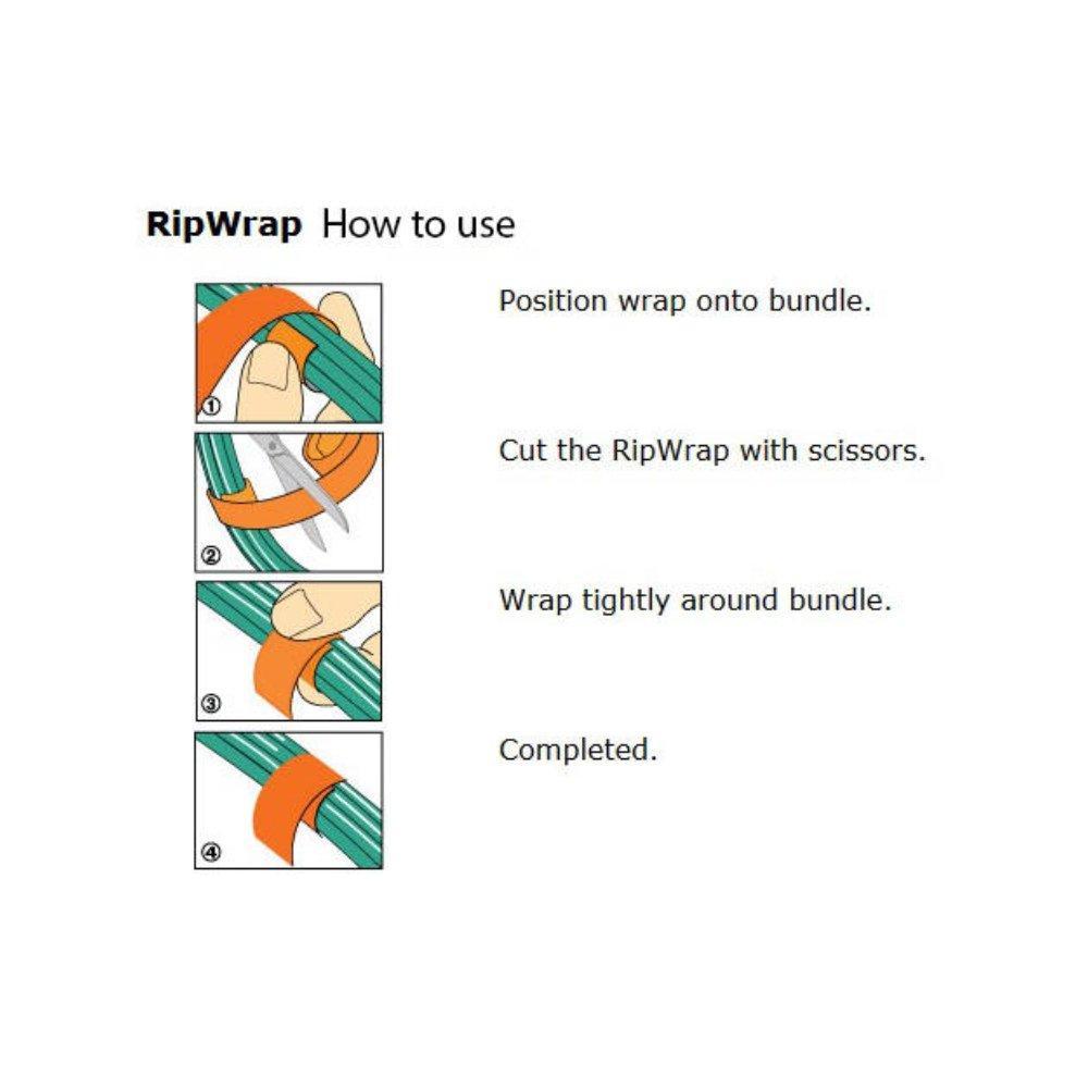 30ft 1 2 inch Rip Tie RipWrap – Black 2