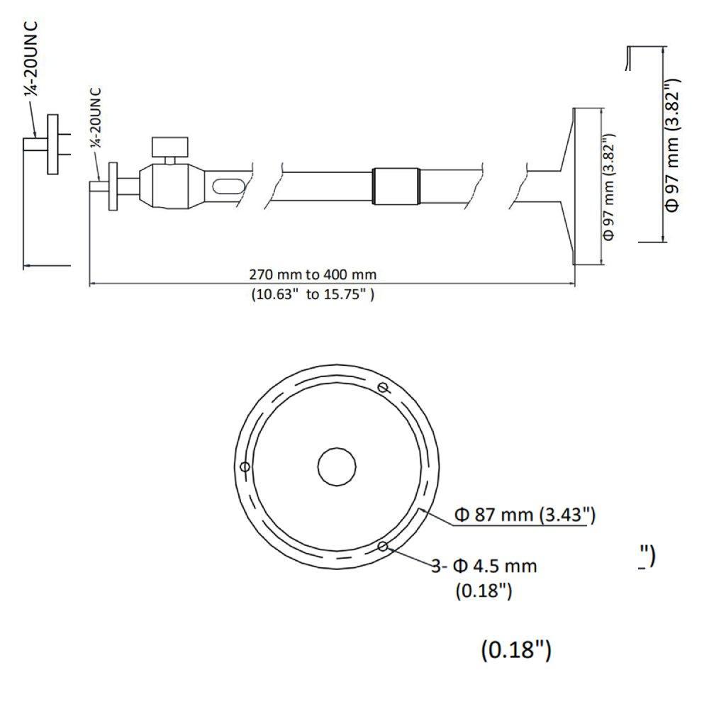 Pendant Mounting Bracket for Fisheye IP Camera White 1