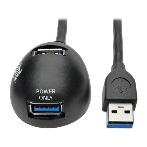 USB 3.0 A Male to A Female Desktop Extension Cable Black