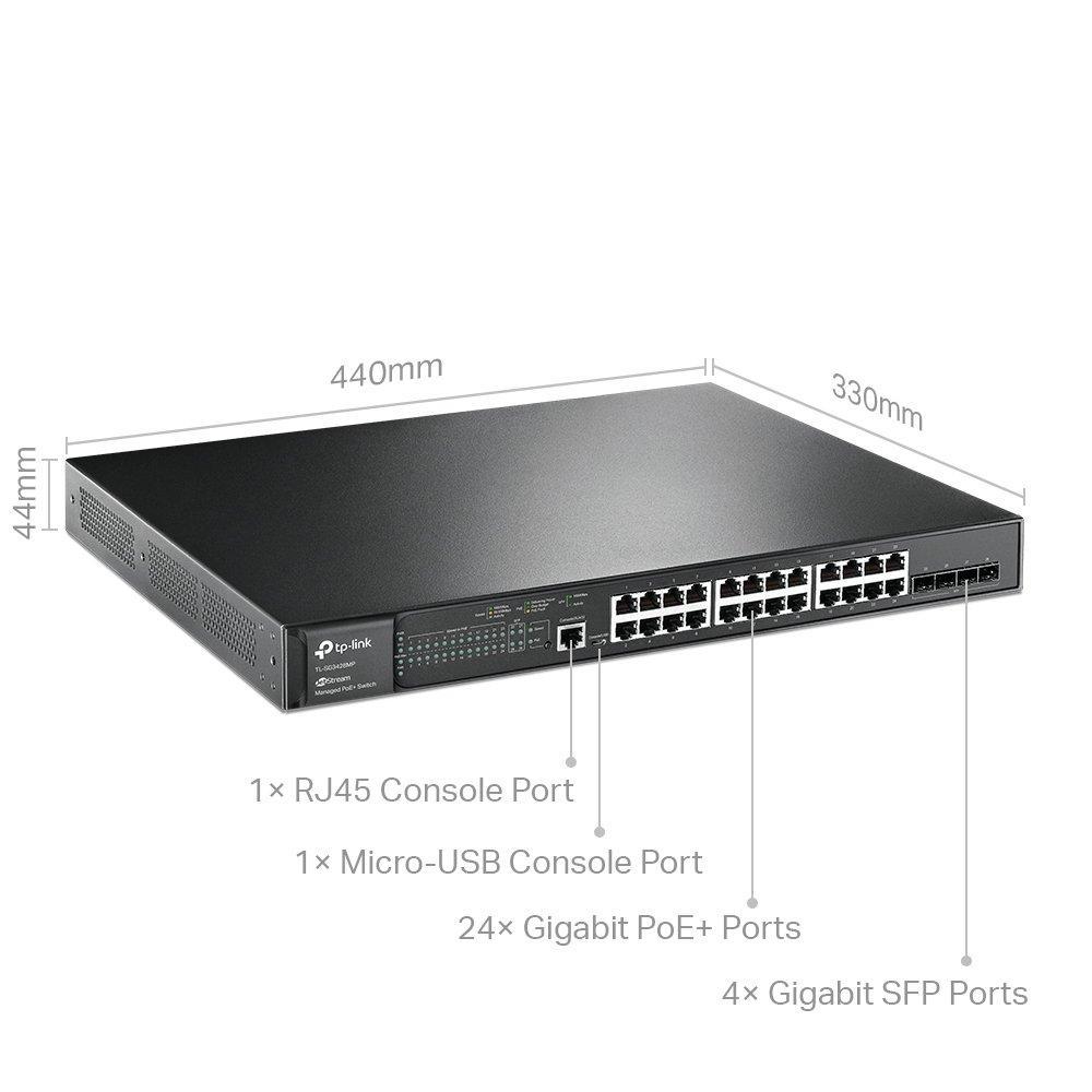 JetStream 28 Port Gigabit L2 Managed Switch with 24 Port PoE 1