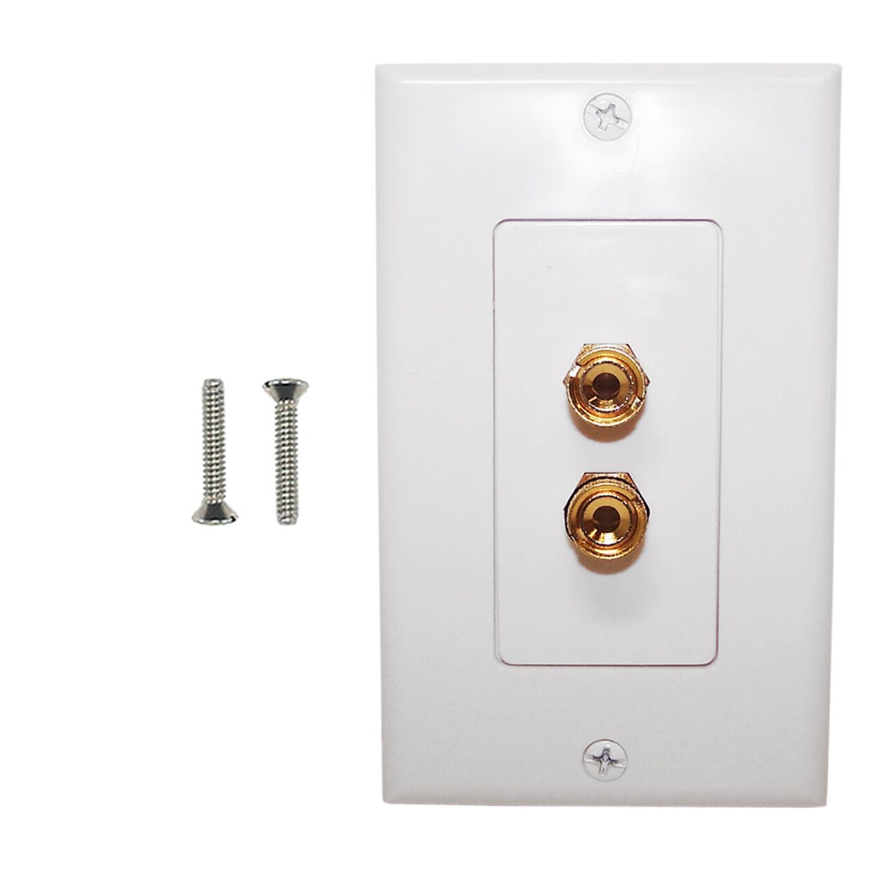 1 Pair Banana Clip Wall Plate Kit Decora White