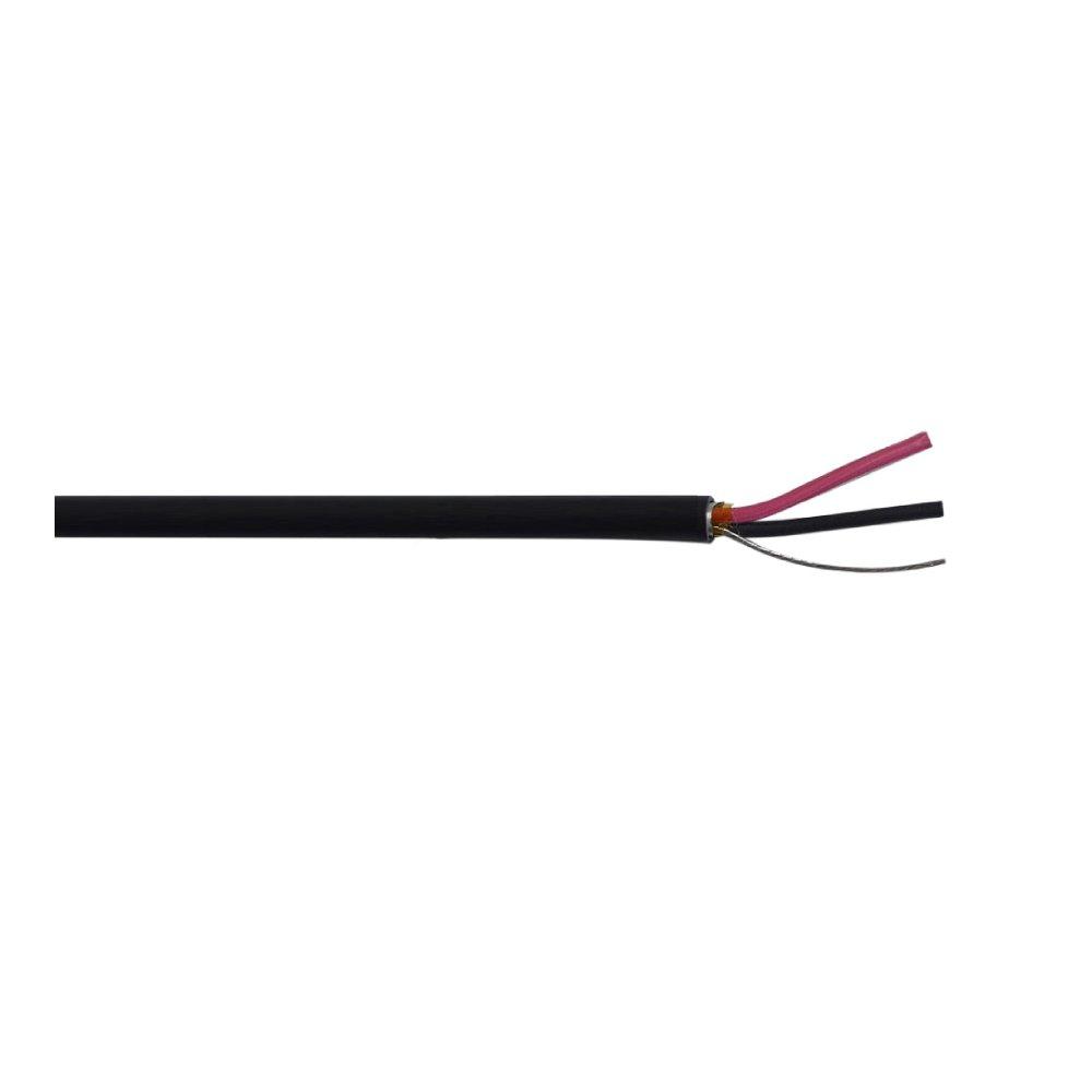 1000ft 2C 18AWG stranded control cable CMP foil shielded – Black