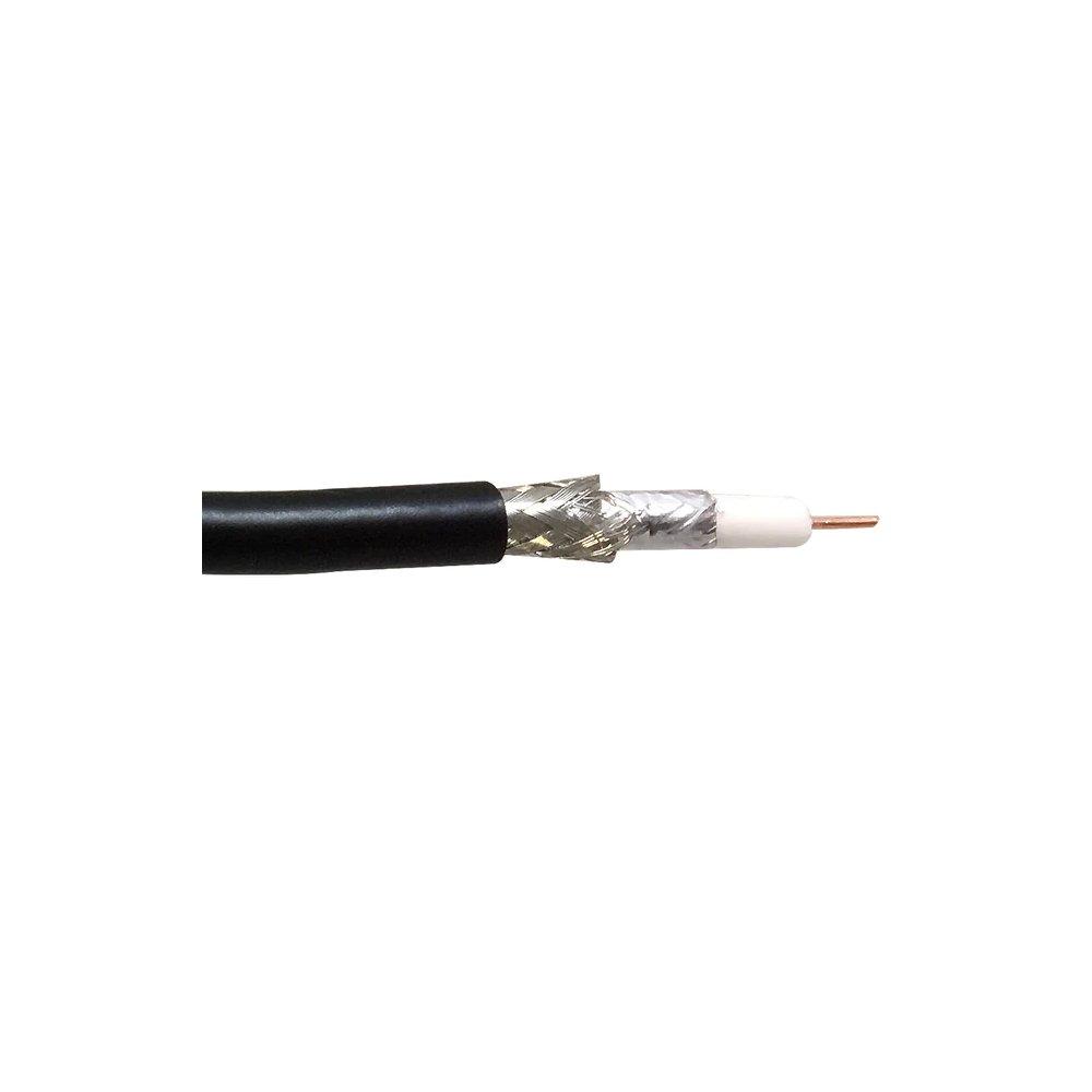 1000ft RG6 18AWG BC Bulk Cable HD SDI 95 Braid Foil Black