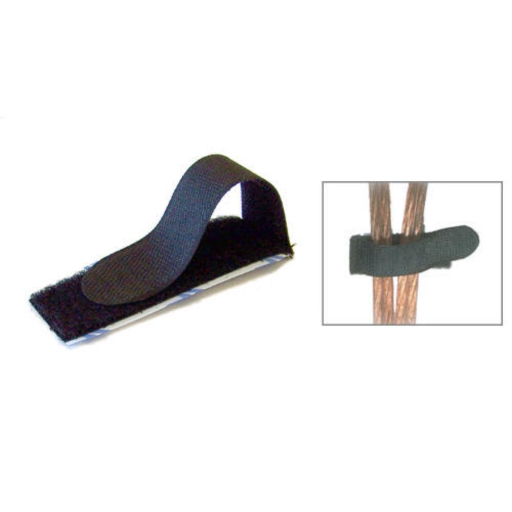 3 inch Rip Tie Econo Catch Adhesive Back Wrap – Black – Pack of 20