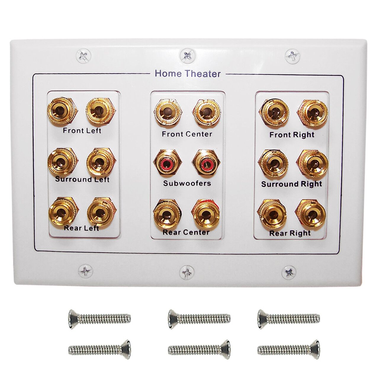 8.2 Surround Sound Wall Plate Kit White