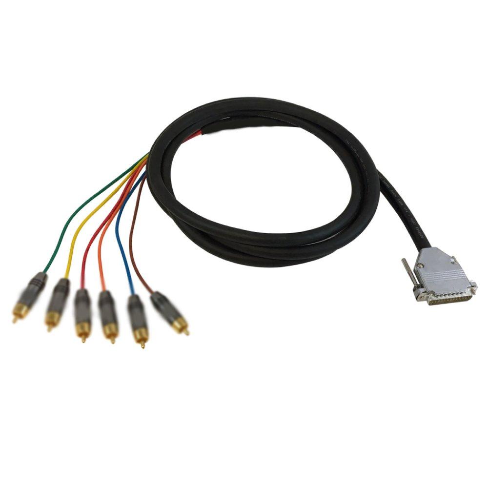 Premium DB25 Male to 6 x RCA Male 6 channel Snake cable THX pinout